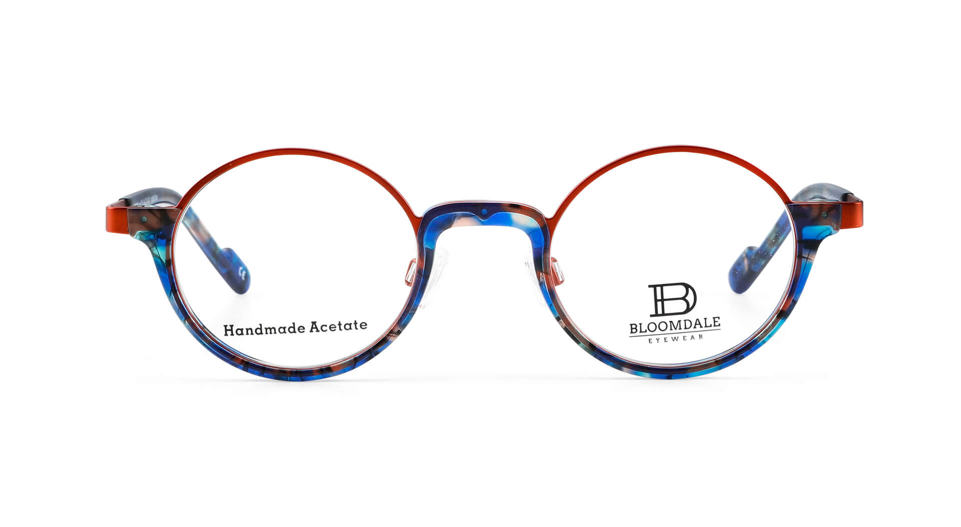 Bloomdale Eyewear bril B722-25 kleur rood met blauw gemêleerd