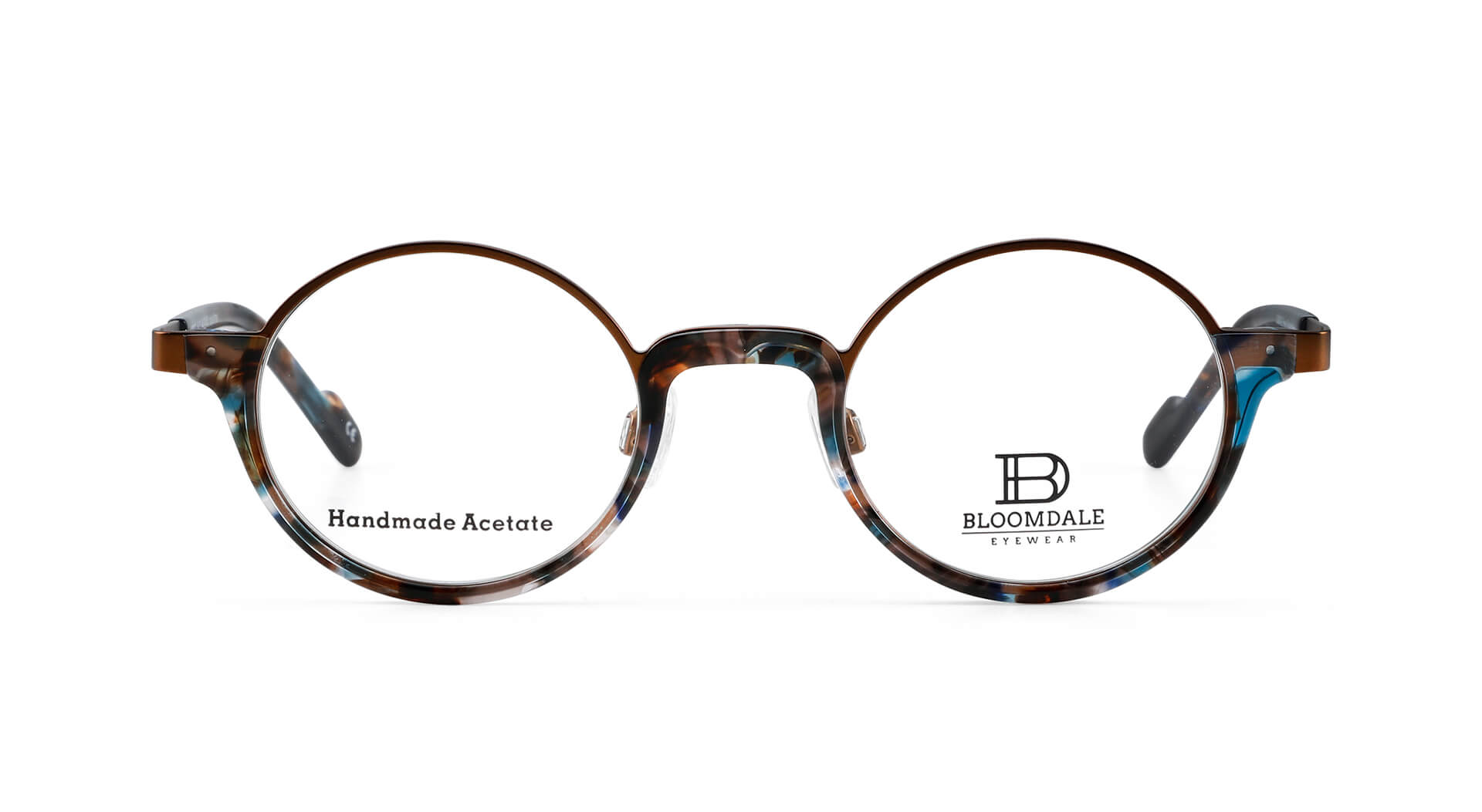 Bloomdale Eyewear bril B722-35 kleur havana met blauw en bruin gemêleerd