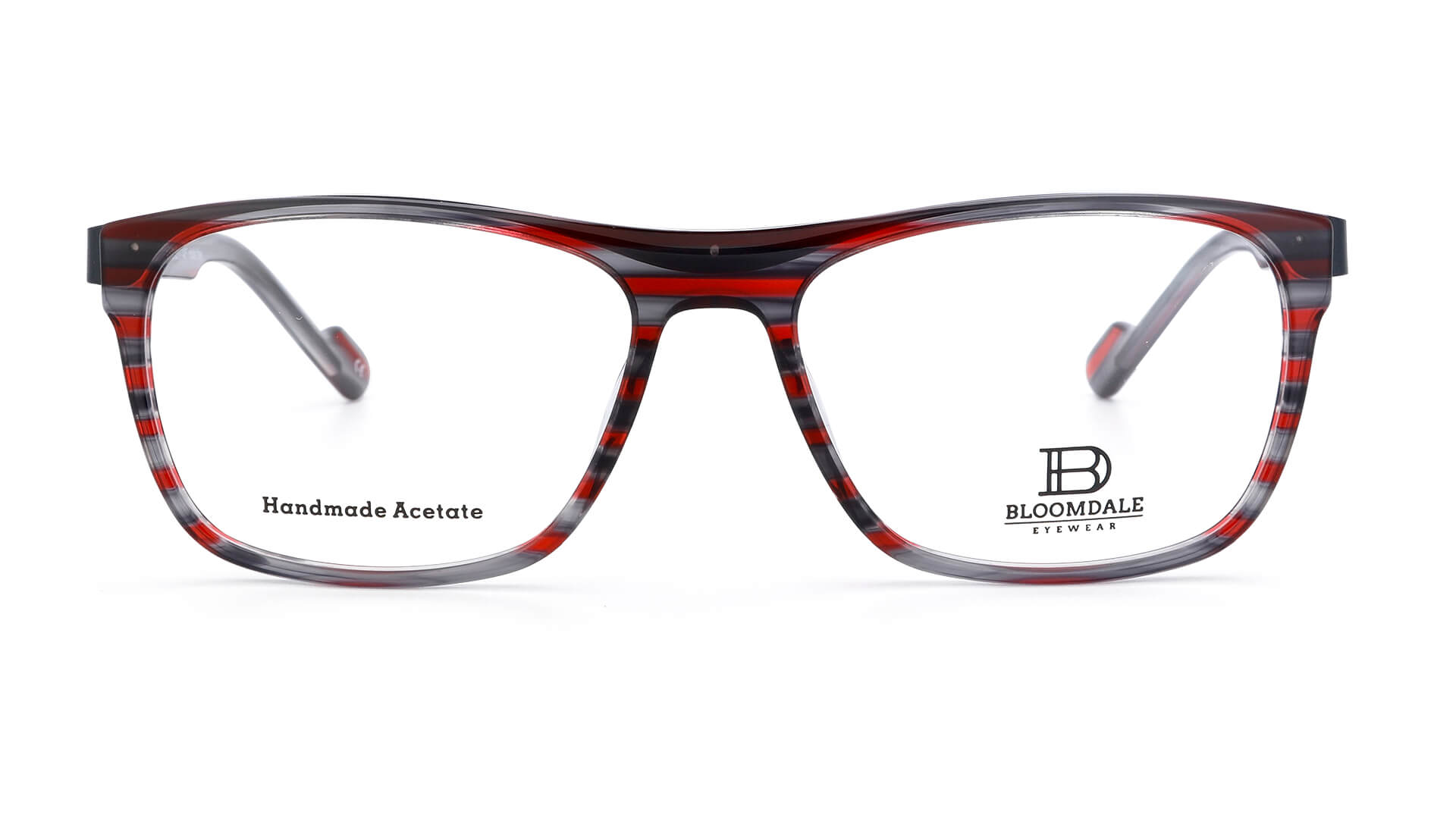 Bloomdale Eyewear bril B725-65 kleur rood met grijs gemêleerd