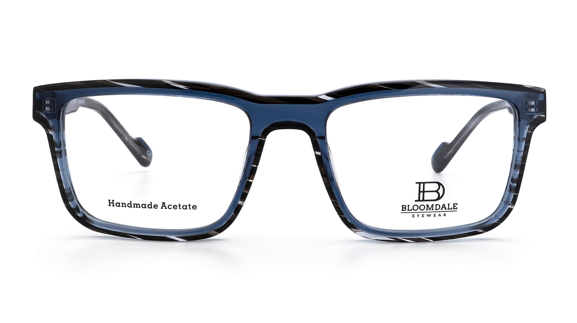 Bloomdale Eyewear bril B728-45 blauw met zwart gemêleerd