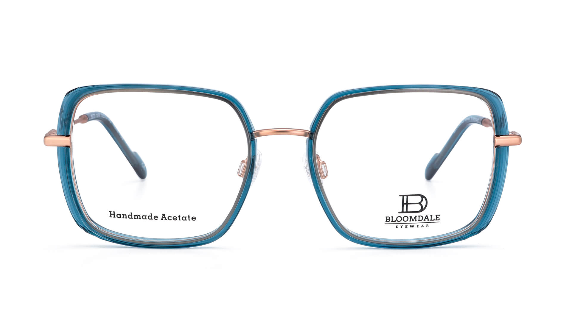 Bloomdale Eyewear bril B731-45 kleur blauw turquoise