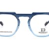 Bloomdale Eyewear bril B732-45 kleur blauw gestreept