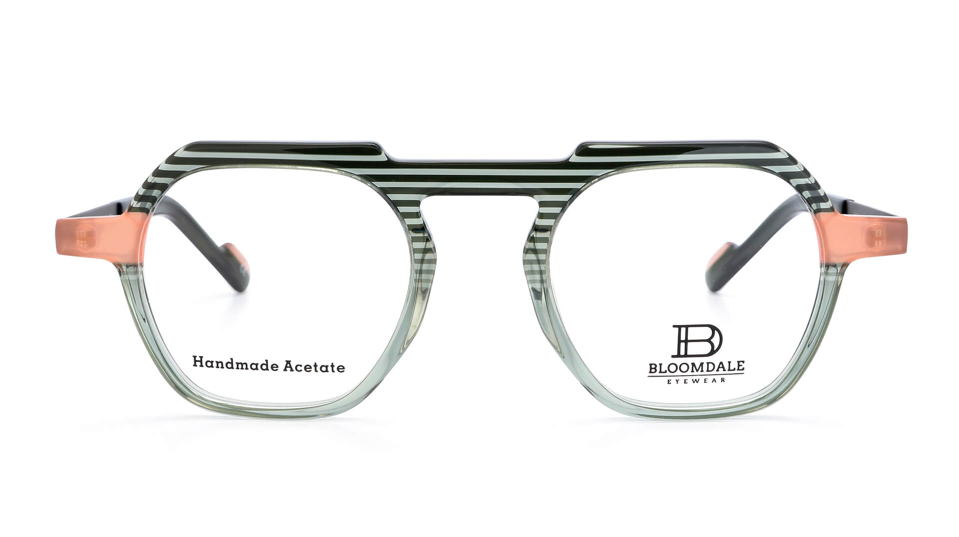 Bloomdale Eyewear bril B732-55 kleur groen gestreept