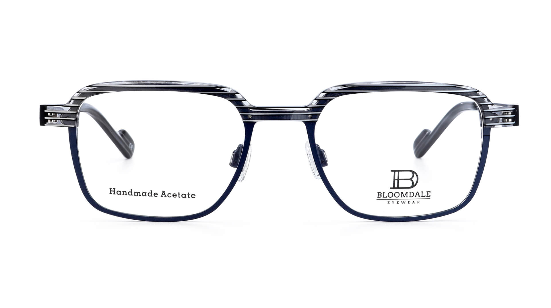 Bloomdale Eyewear bril B733-45 kleur blauw met zwart gestreept