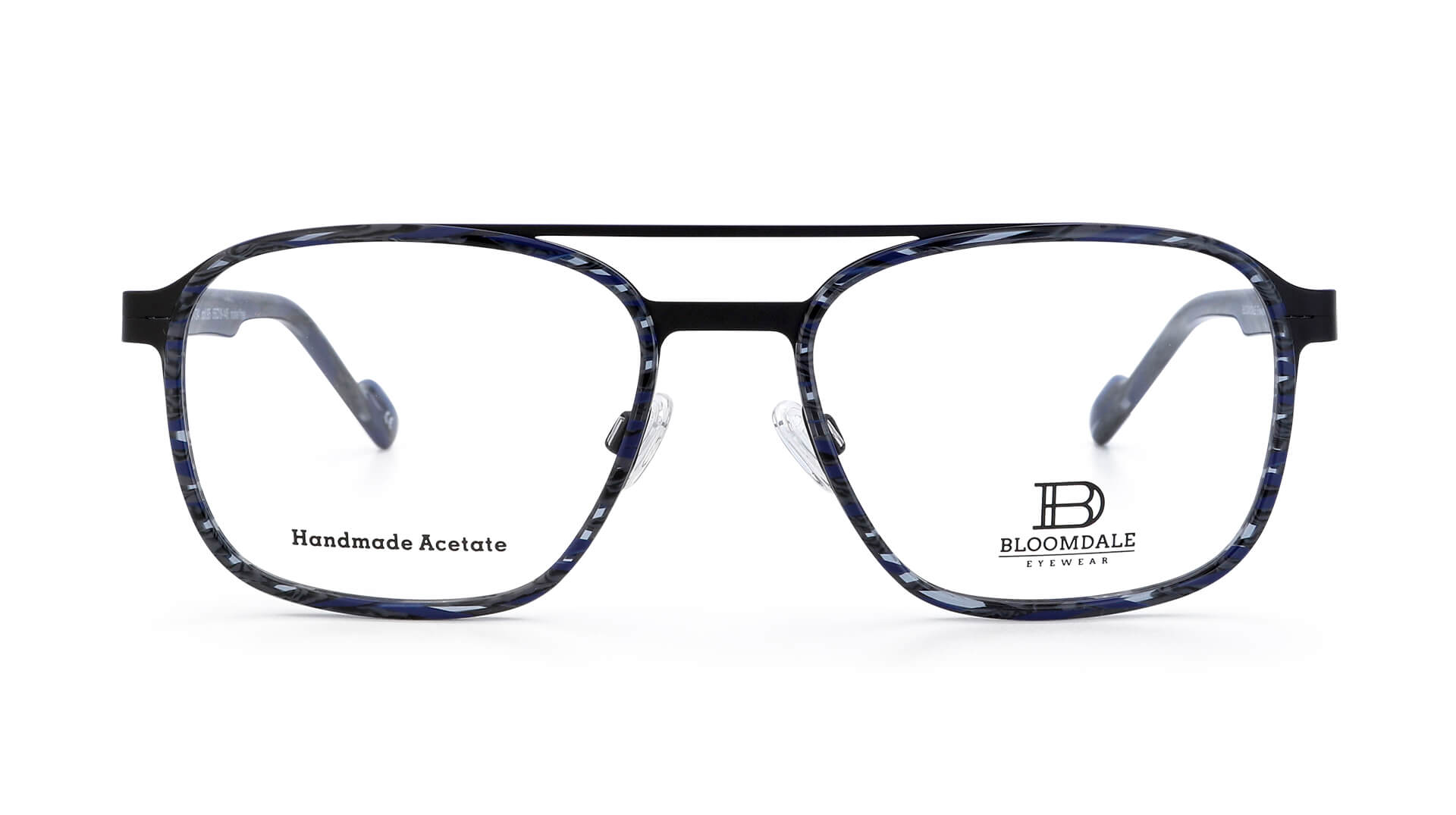 Bloomdale Eyewear bril B734-95 kleur zwart met blauw en grijs