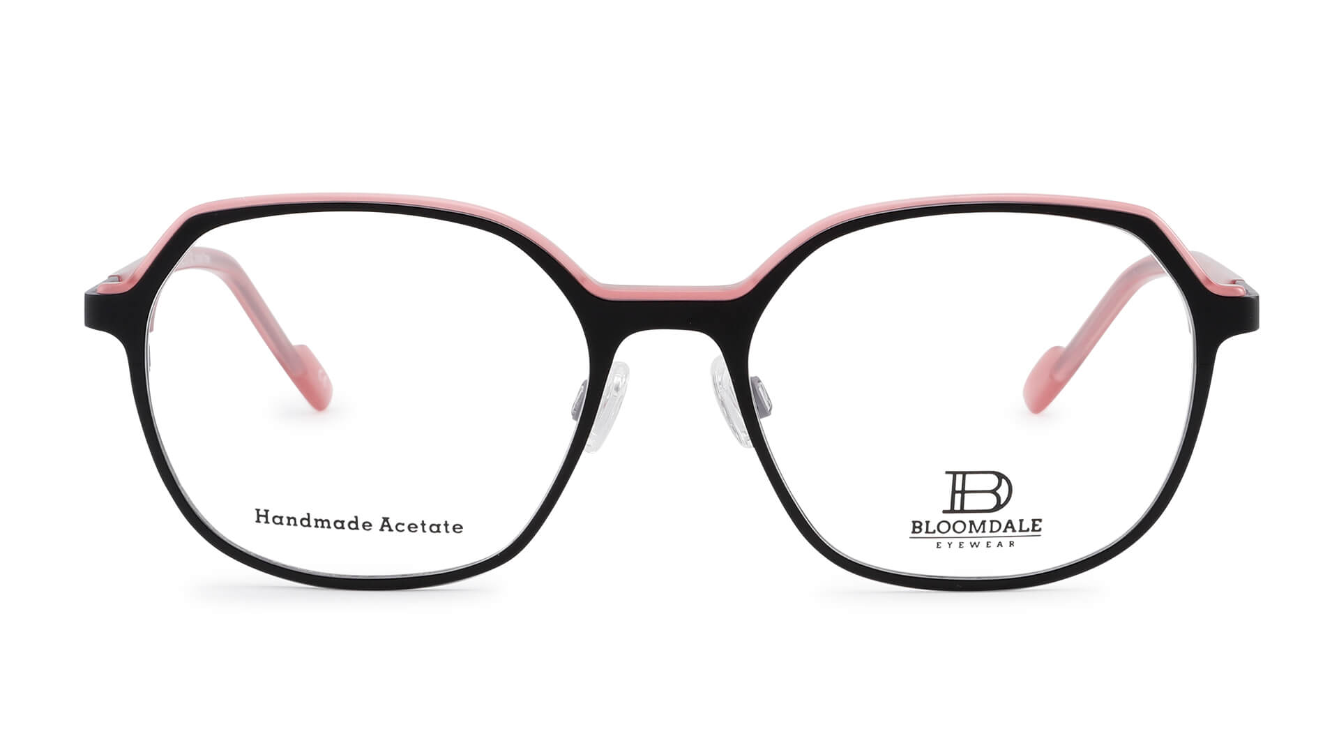 Bloomdale Eyewear bril B736-95 kleur zwart met transparant roze