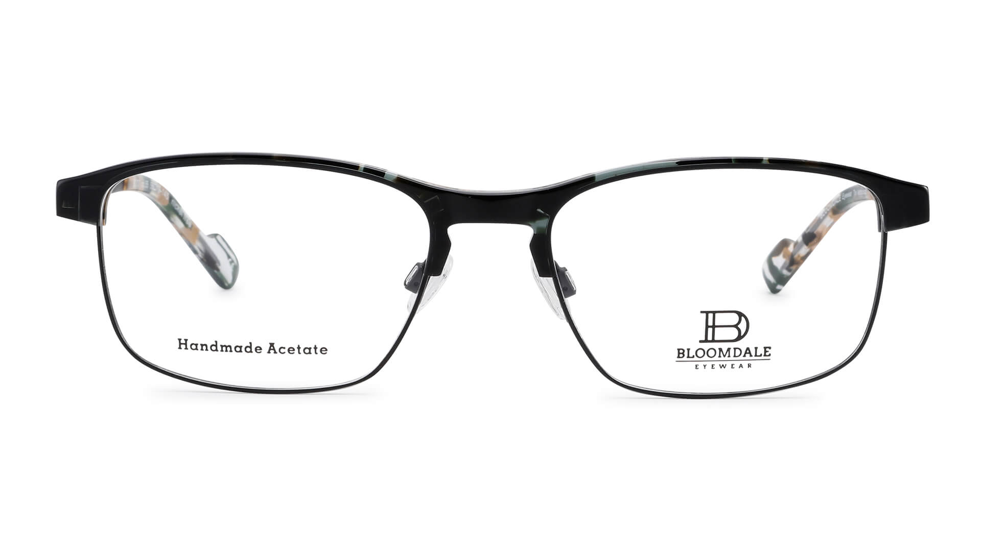 Bloomdale Eyewear bril B737-55 kleur groen met zwart gemêleerd