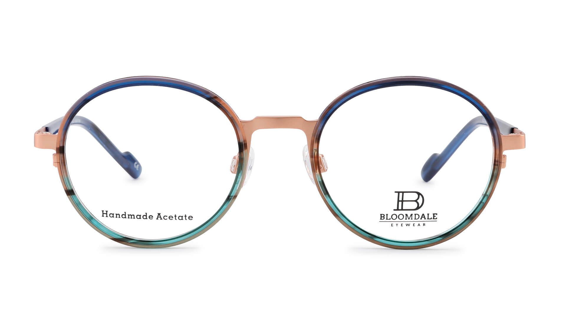 Bloomdale Eyewear bril B738-55 kleur groen met blauw