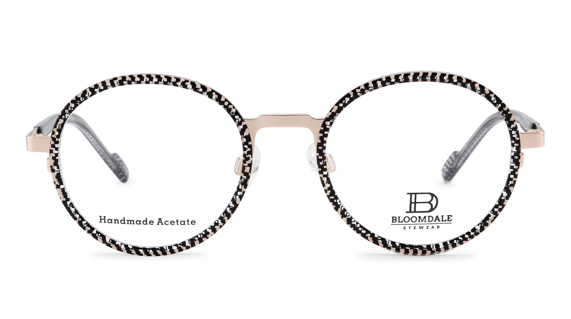Bloomdale Eyewear bril B738-95 kleur zwart geblokt met goud