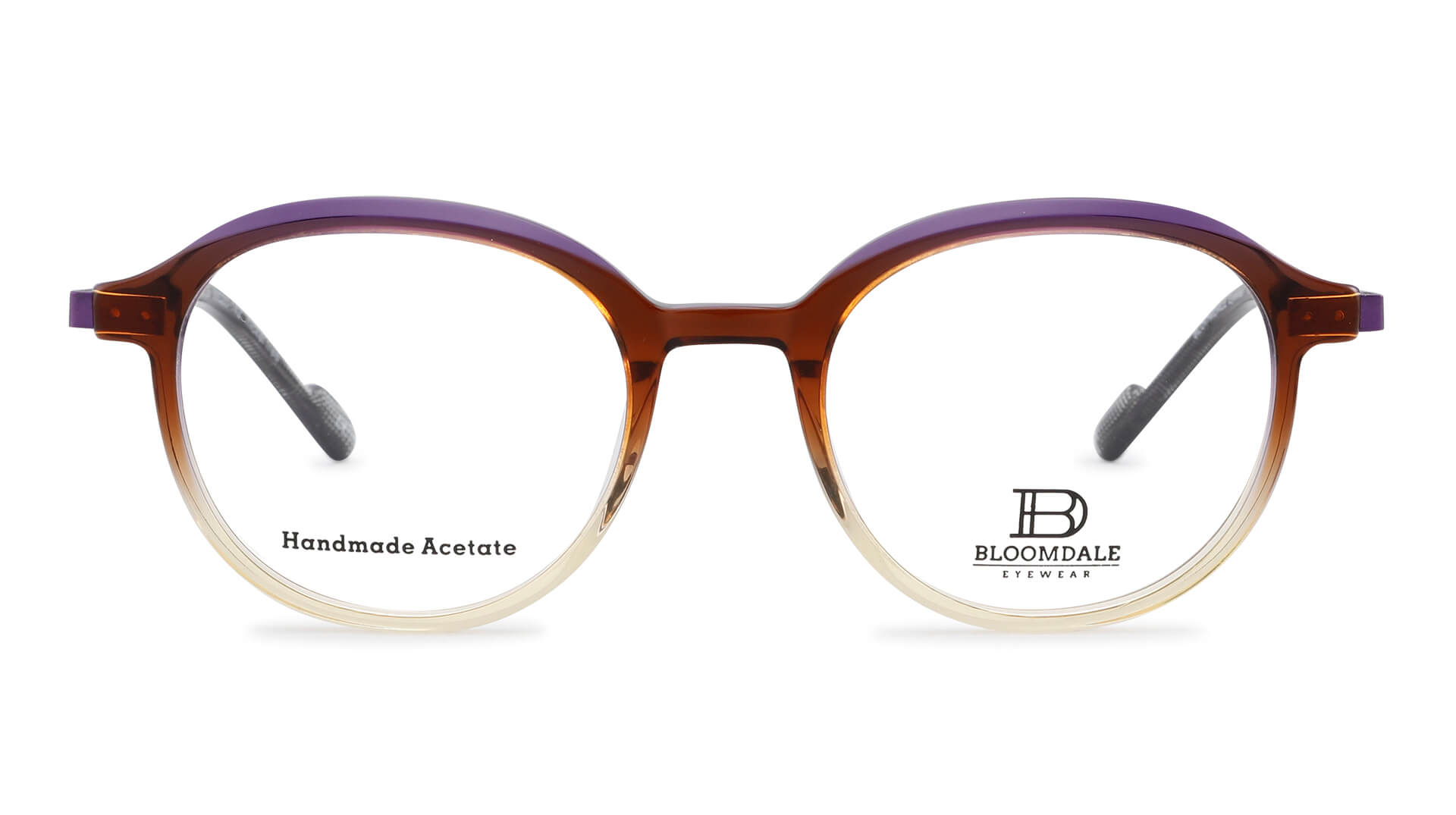 Bloomdale Eyewear bril B740-35 kleur transparant met bordeaux rood gemêleerd
