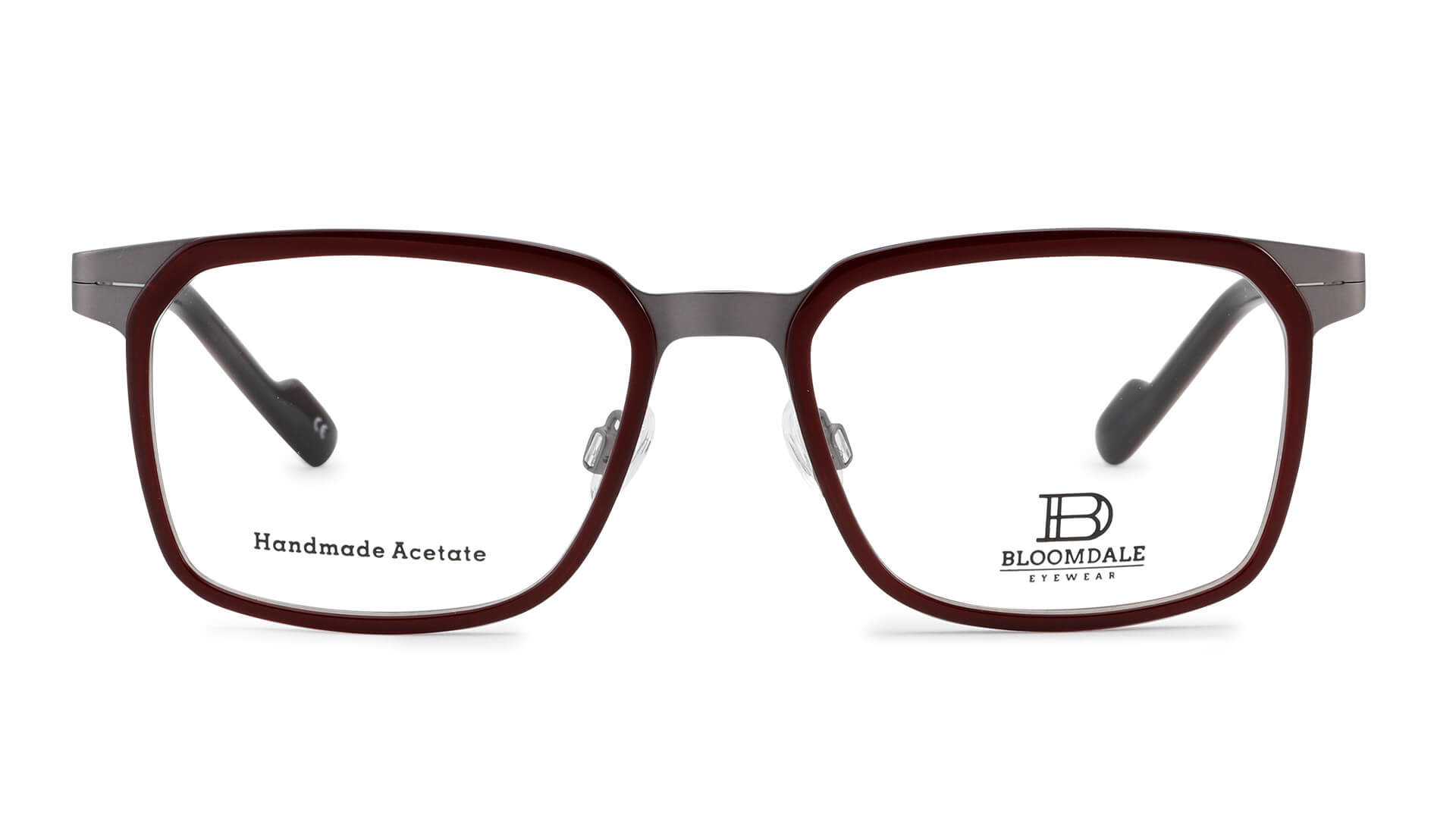 Bloomdale Eyewear bril B741-65 kleur bordeaux rood