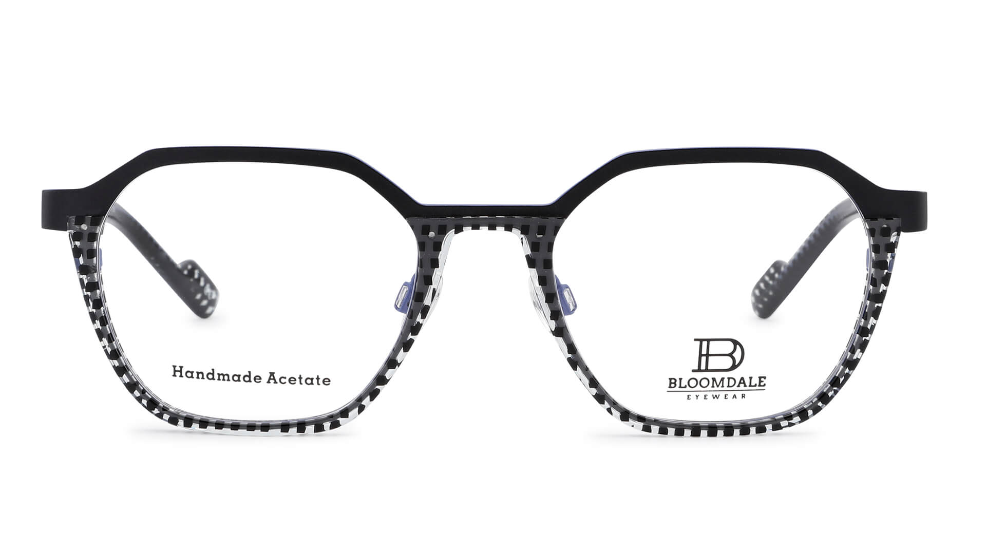 Bloomdale Eyewear bril B742-95 kleur zwart met transparant wit geblokt