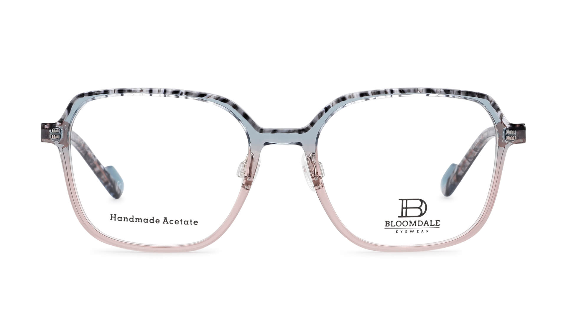 Bloomdale Eyewear bril B745-45 kleur transparant blauwgrijs met roze