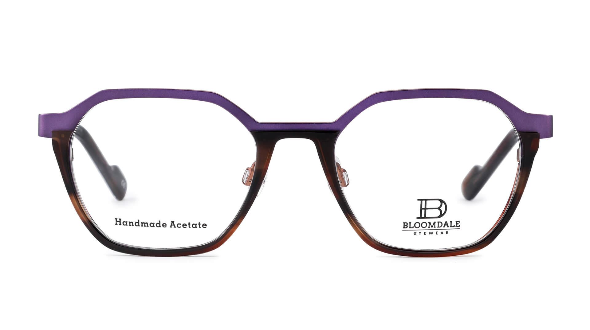 Bloomdale Eyewear bril B742-45 kleur havanna met paars