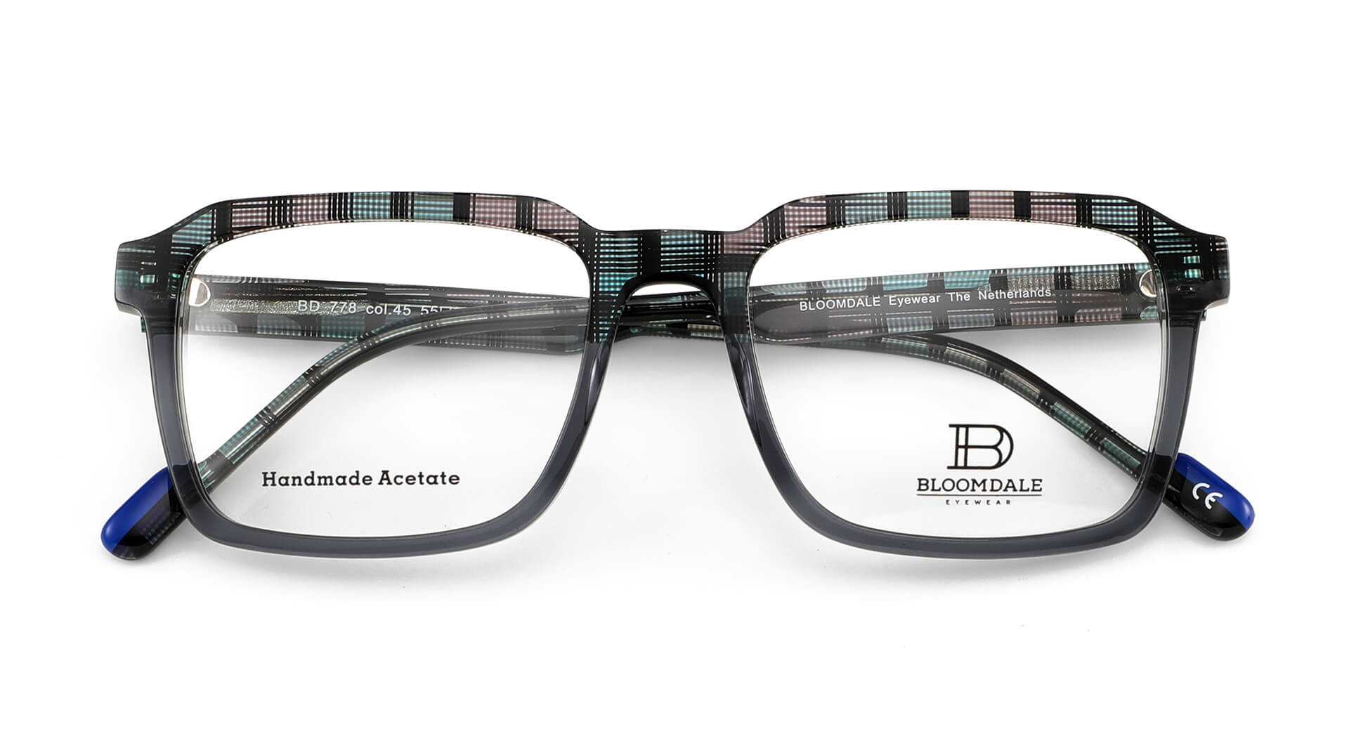 Bloomdale Eyewear bril B778-45 kleur grijs met blauw