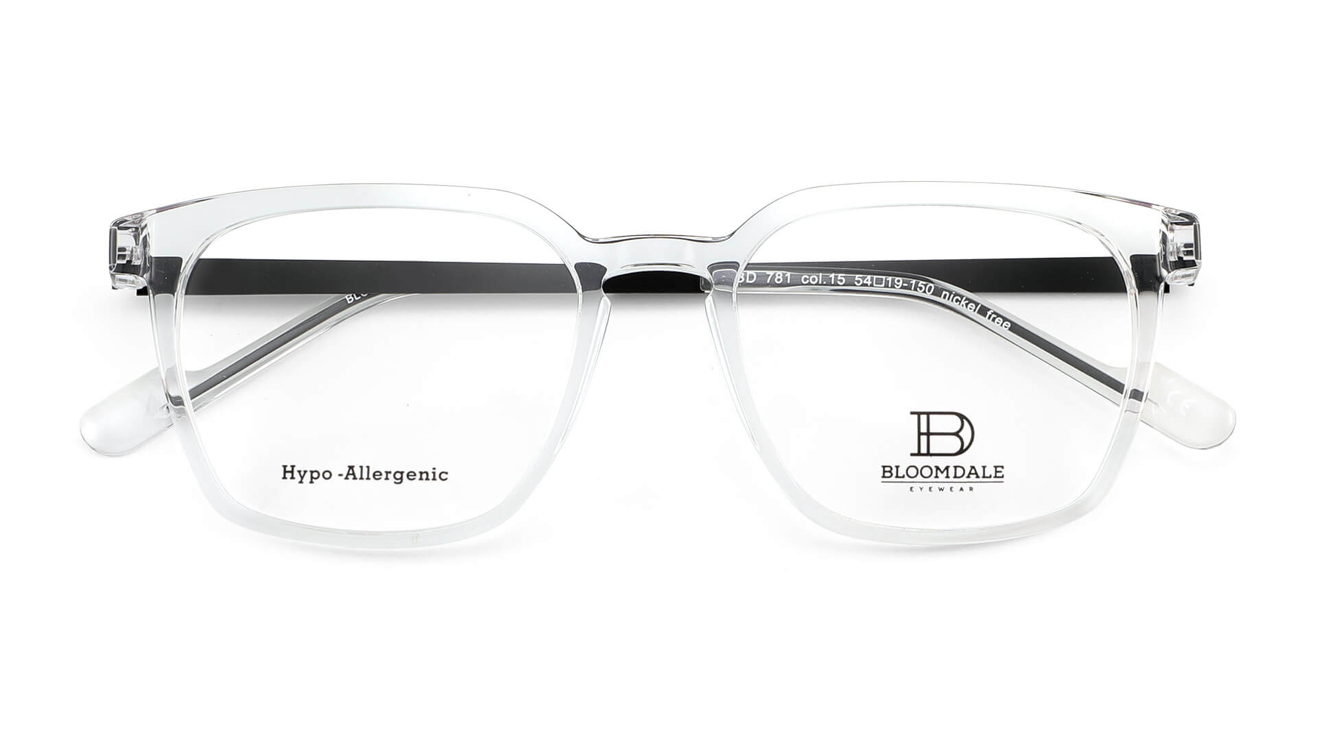Bloomdale Eyewear bril B781-15 kleur transparant met zwart