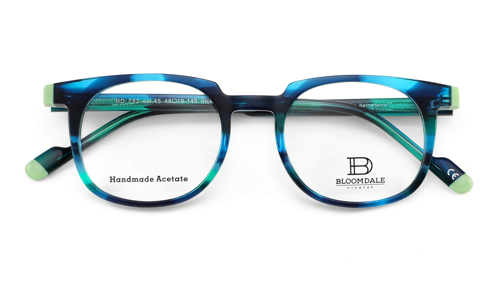 Bloomdale Eyewear bril B782-45 kleur blauw met groen