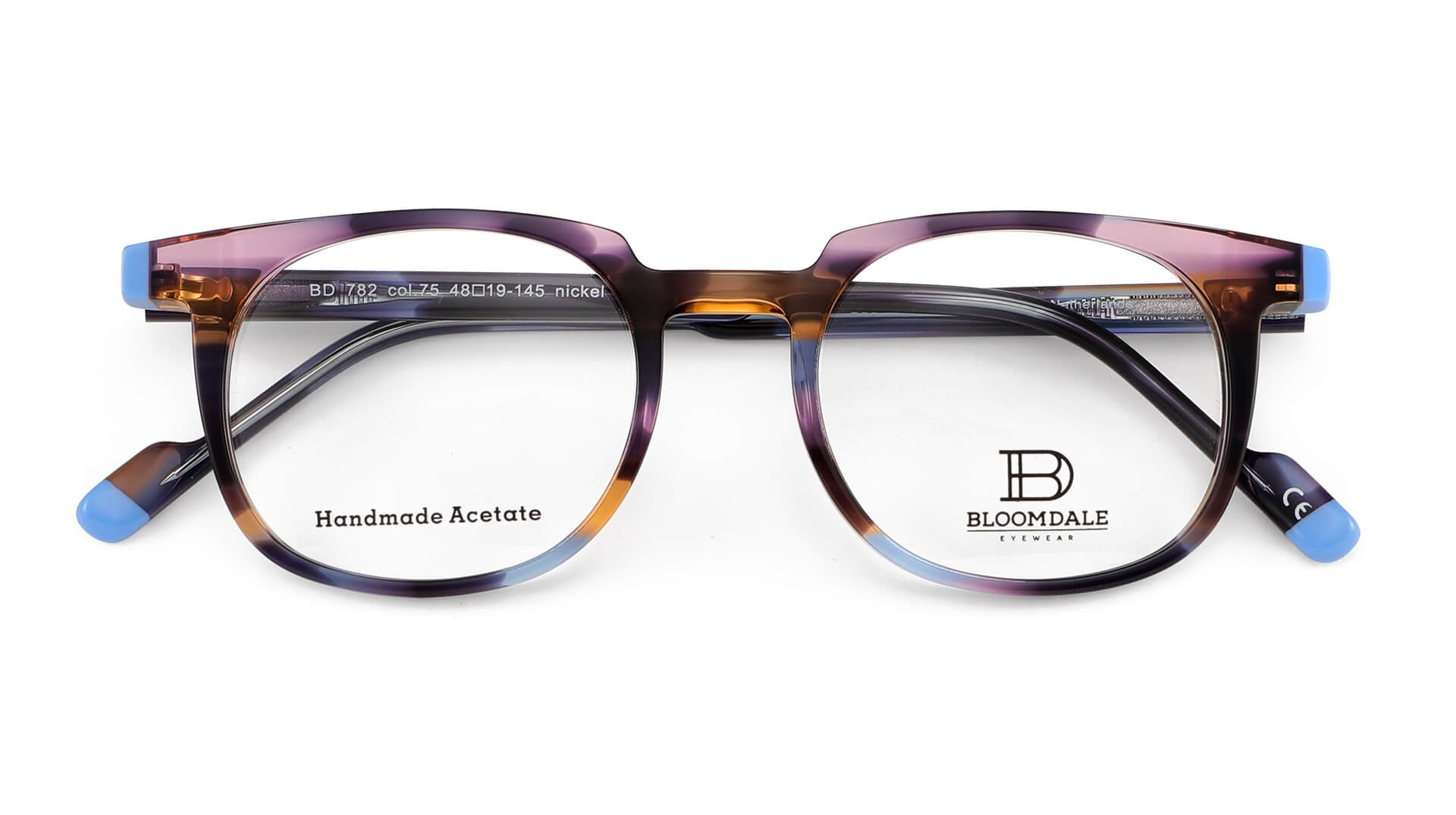 Bloomdale Eyewear bril B782-75 kleur multicolor met lila en blauw