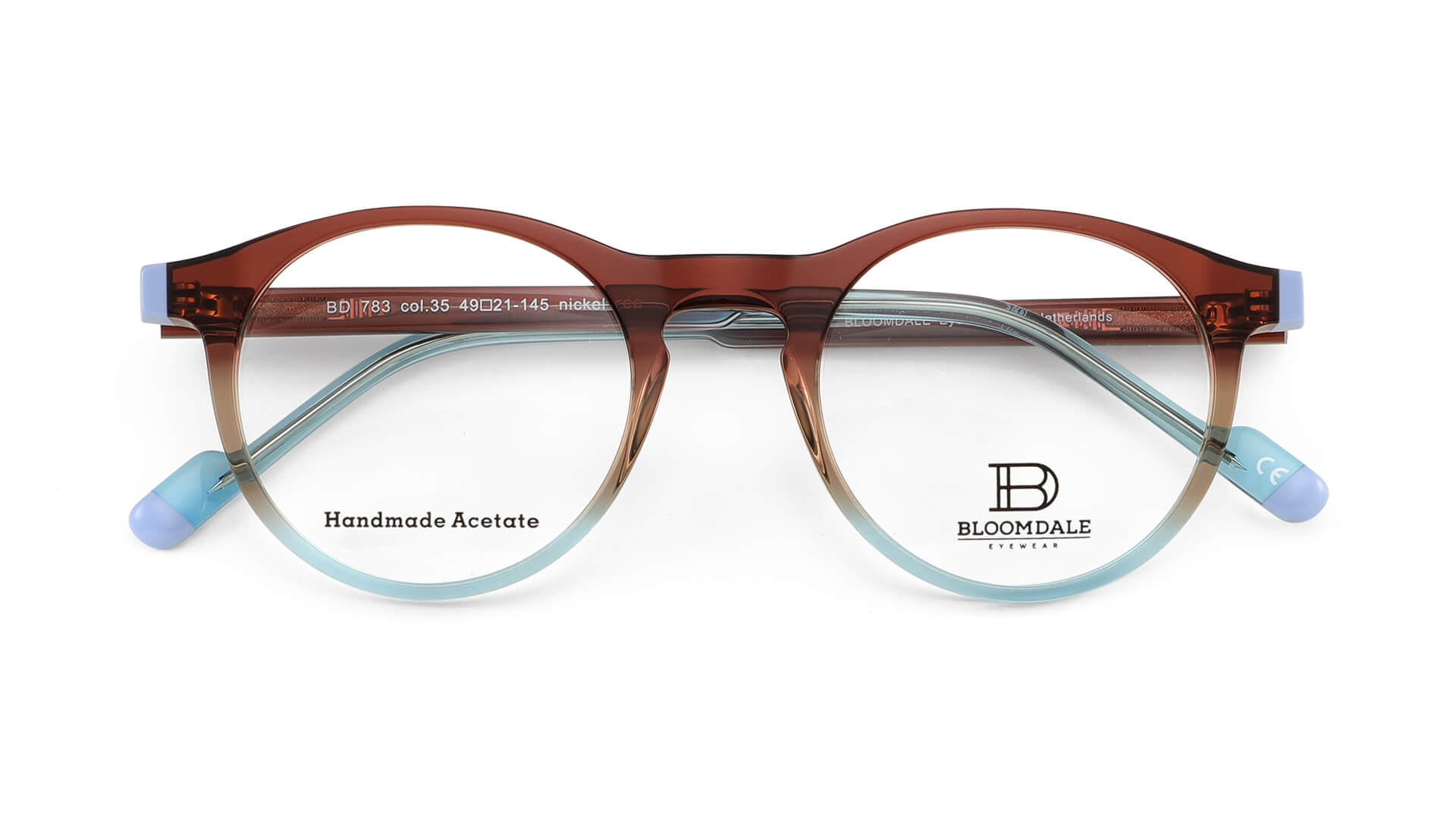 Bloomdale Eyewear bril B783-35 kleur multicolor met rood en blauw