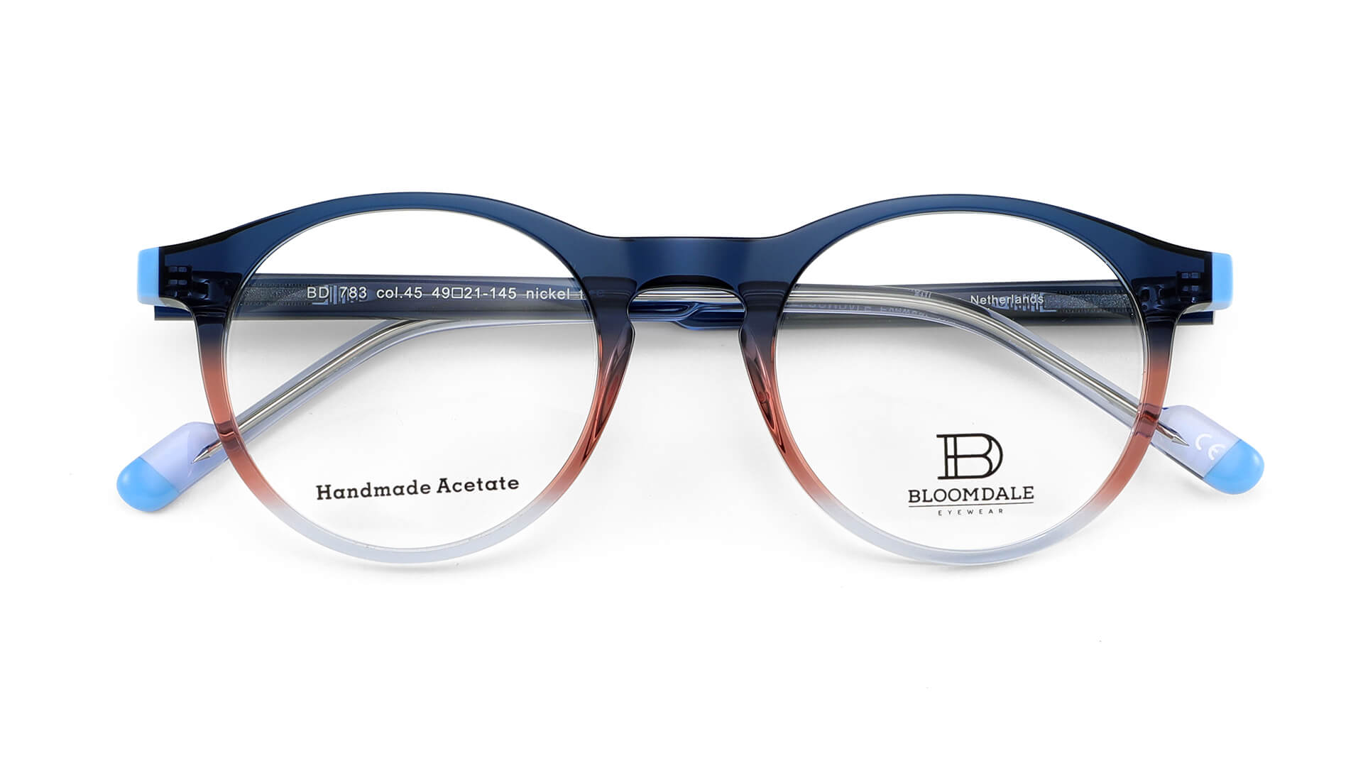 Bloomdale Eyewear bril B783-45 kleur multicolor met blauw