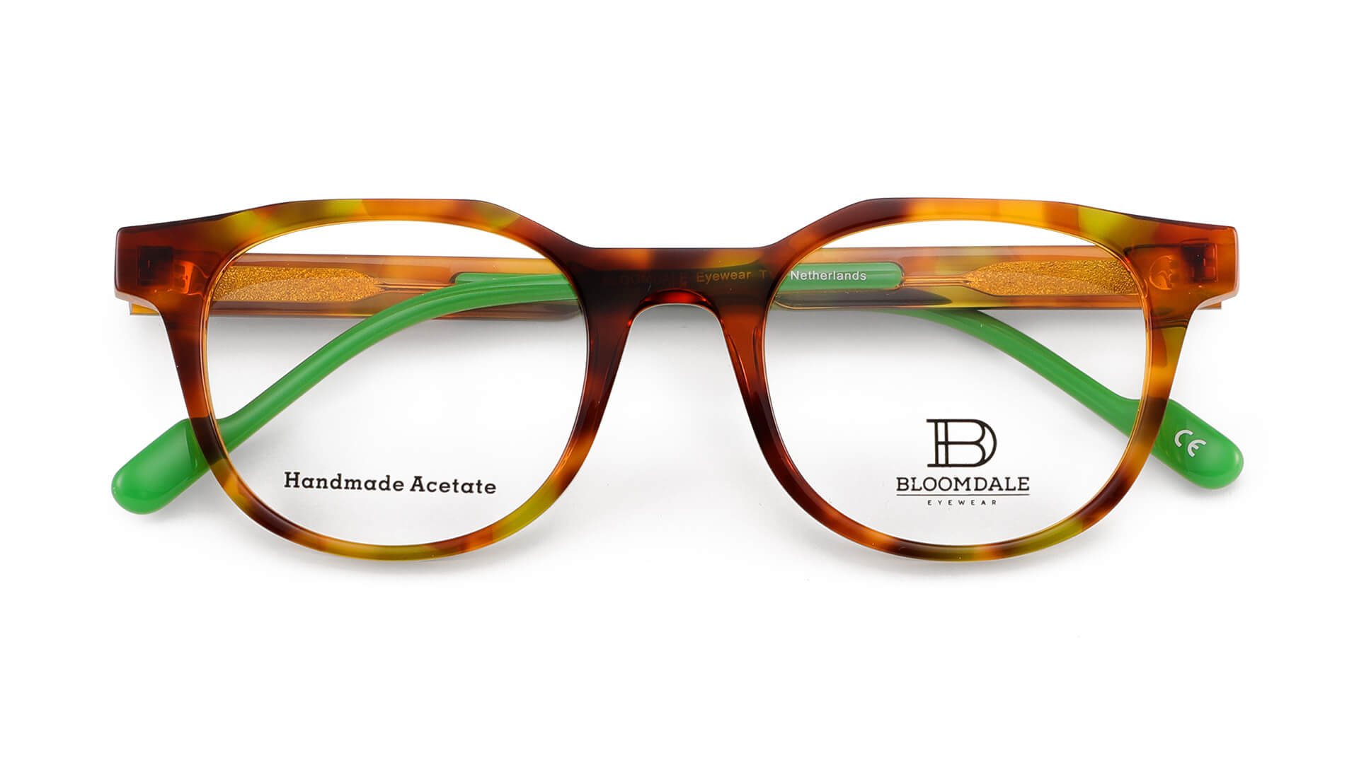 Bloomdale Eyewear bril B784-25 kleur Havana bruin met groen