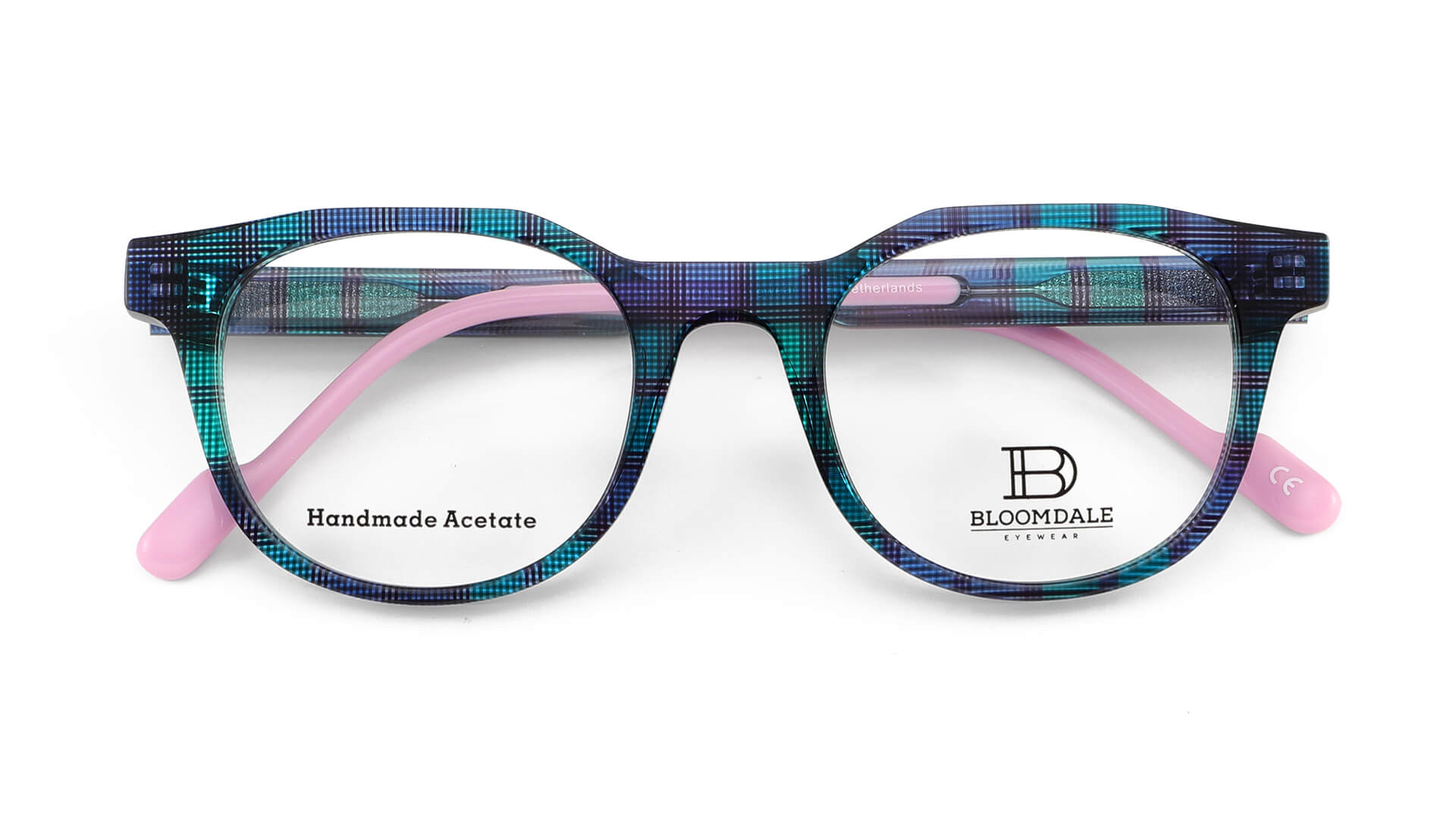 Bloomdale Eyewear bril B784-55 kleur blauw met lichtroze