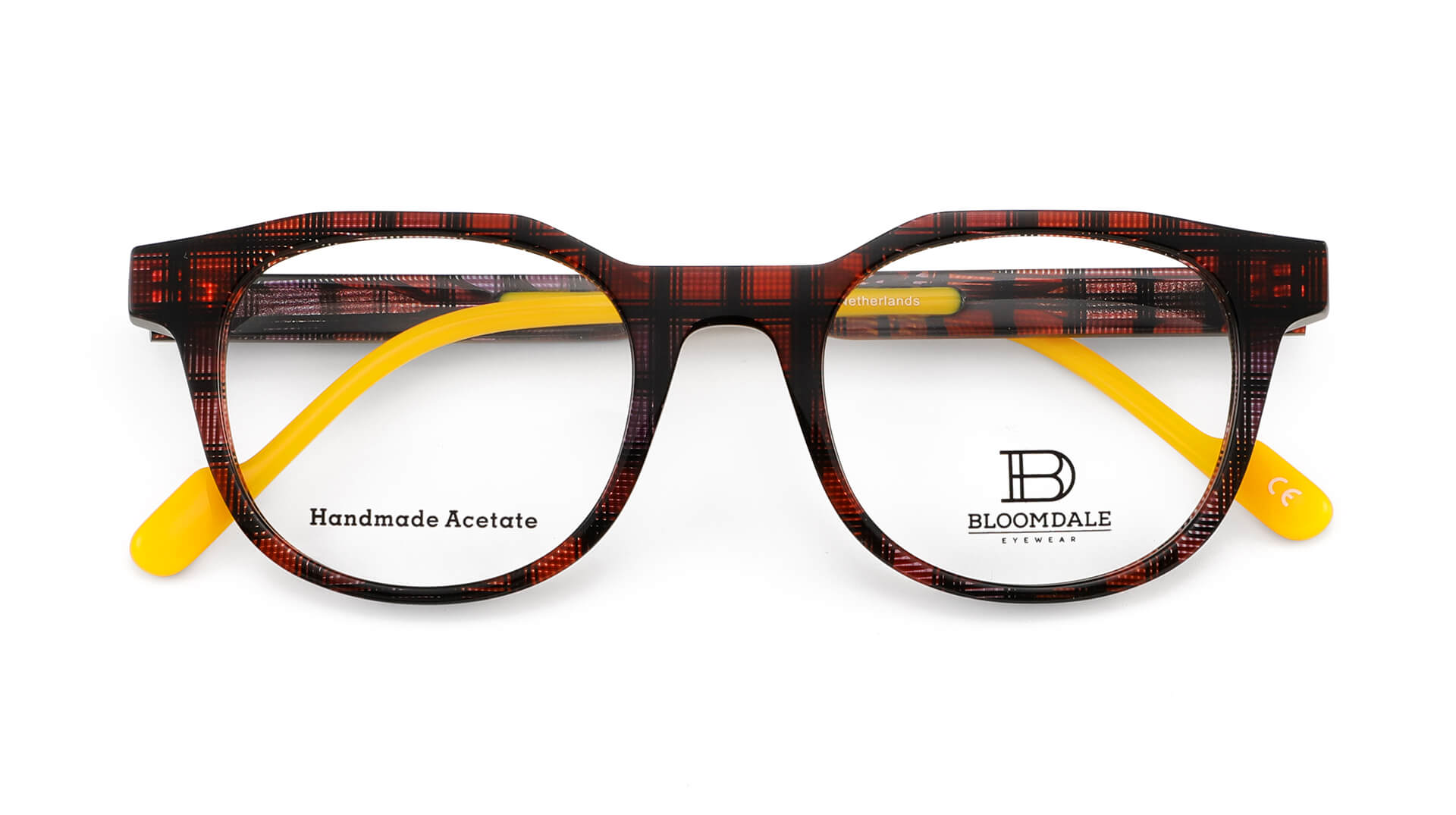 Bloomdale Eyewear bril B784-65 kleur multicolor met rood en geel