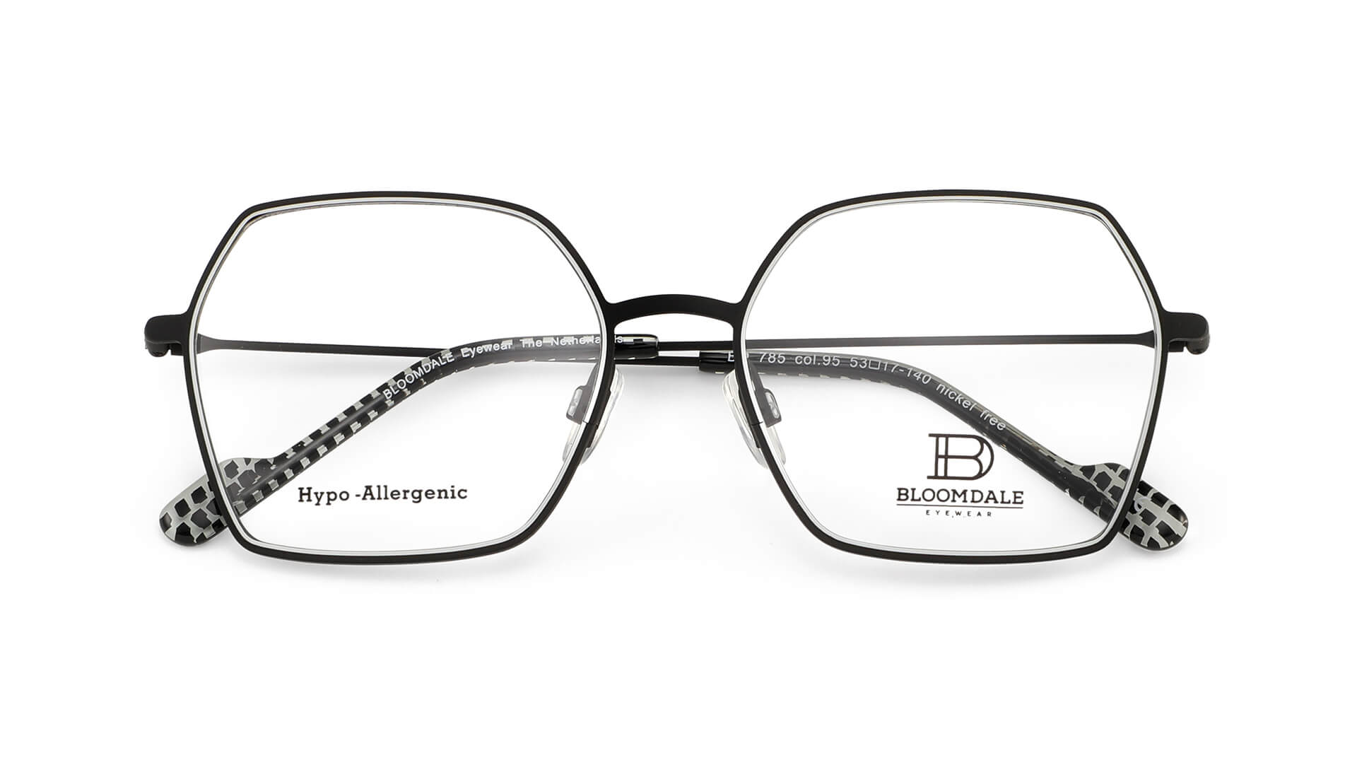 Bloomdale Eyewear bril B785-95 kleur zwart met wit