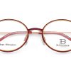 Bloomdale Eyewear bril B788-75 kleur bordeaux rood met geel