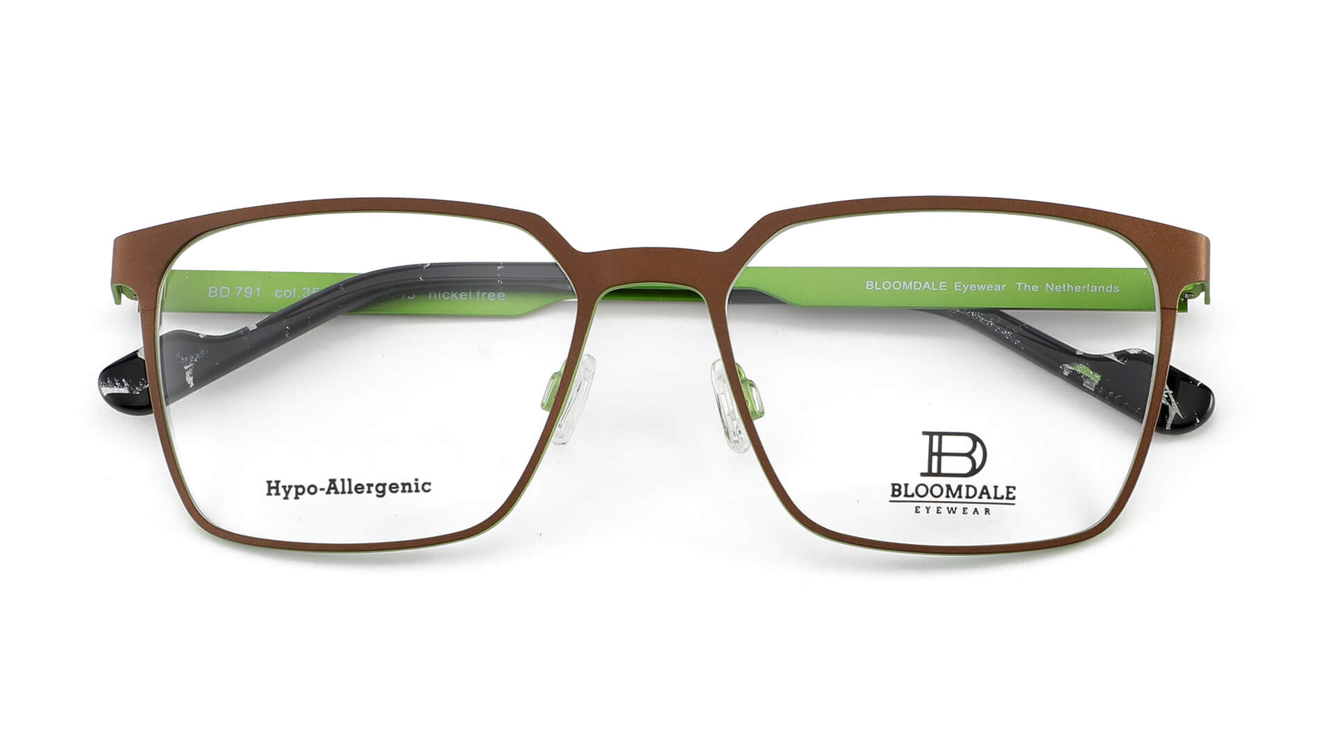 Bloomdale Eyewear bril B791-35 kleur bruin met groen