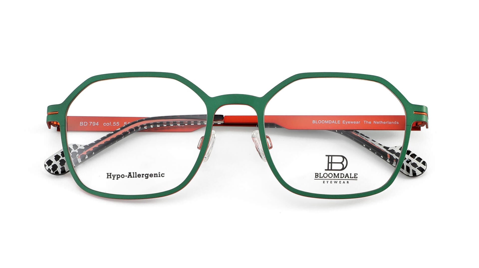 Bloomdale Eyewear bril B794-55 kleur groen met bruin