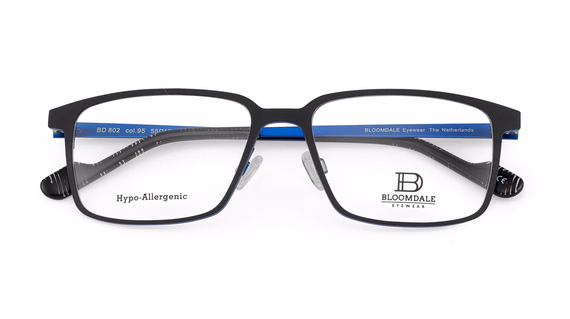 Bloomdale Eyewear bril model BD802-95 kleur zwart met blauw