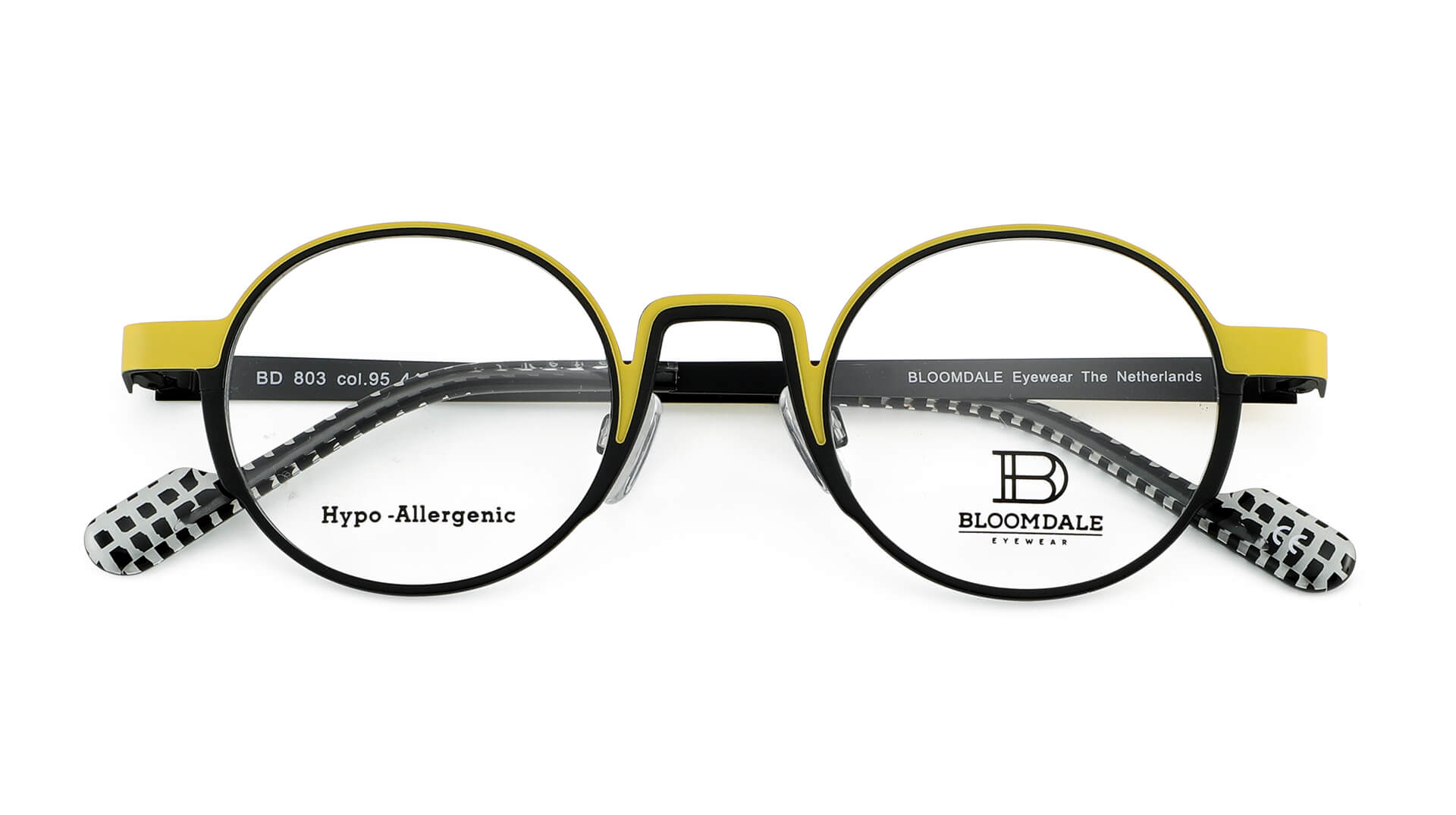 Bloomdale Eyewear bril model B803-95 kleur zwart met geel