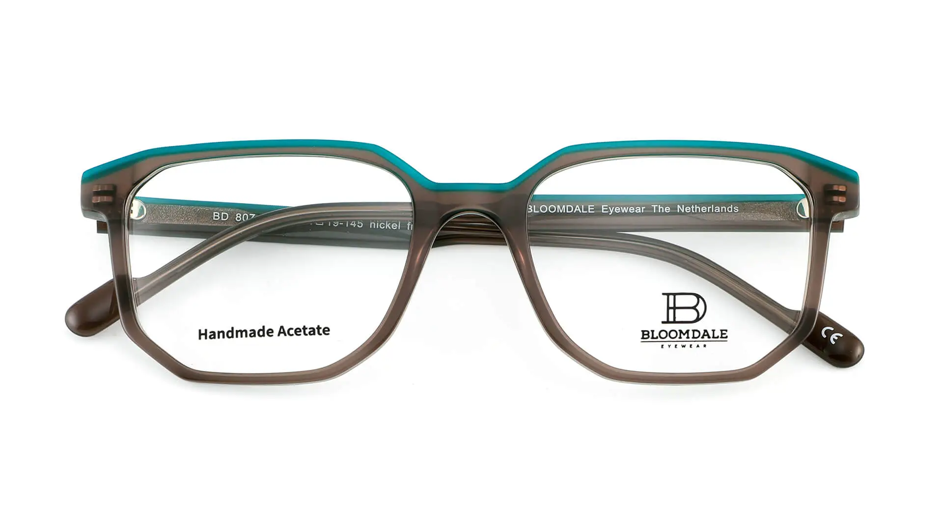 Bloomdale Eyewear bril model B807-35 kleur transparant bruin met groen